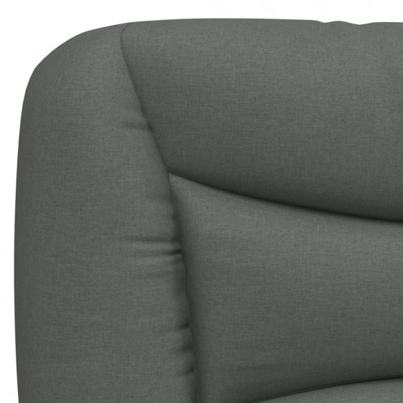 Coussin de tête de lit gris foncé 180 cm tissu