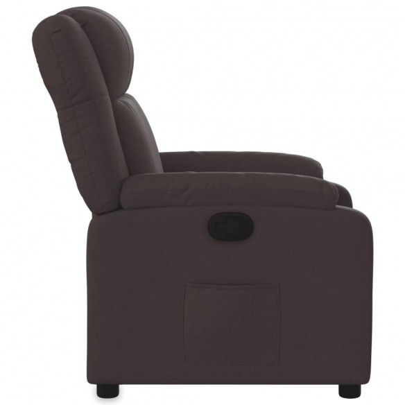 Fauteuil inclinable Marron foncé Tissu