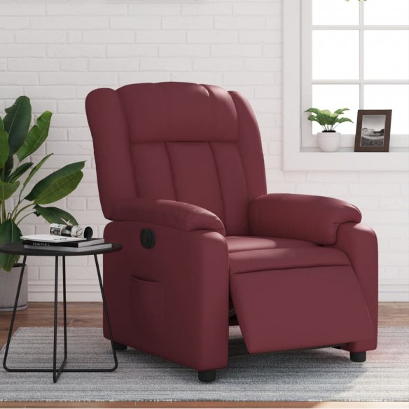 Fauteuil inclinable électrique Rouge bordeaux Similicuir