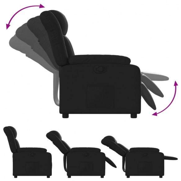 Fauteuil inclinable Noir Similicuir