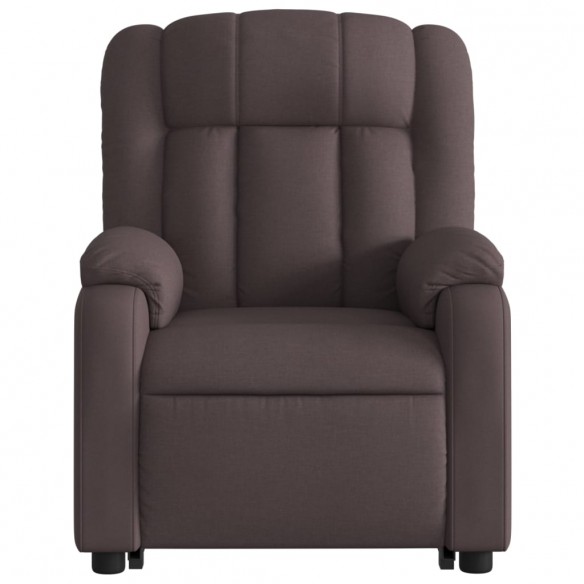 Fauteuil inclinable électrique marron foncé tissu