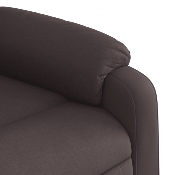 Fauteuil inclinable électrique marron foncé tissu