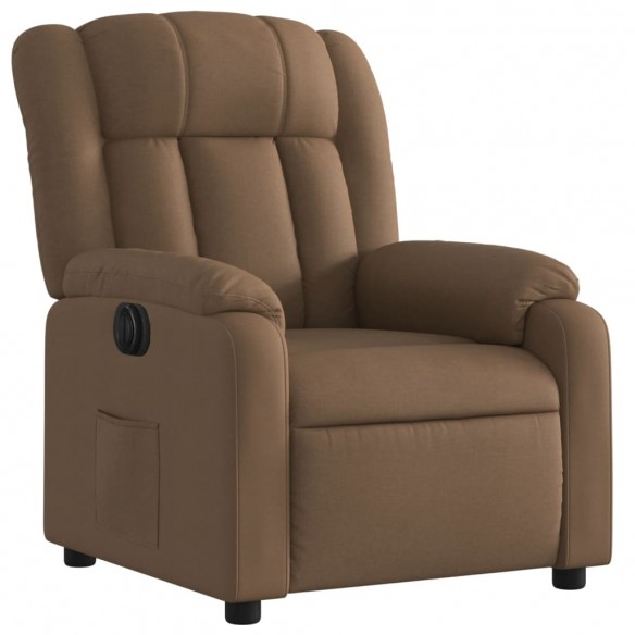 Fauteuil inclinable électrique Marron Tissu