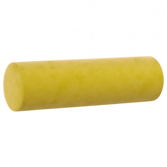 Ensemble de canapés 3 pcs avec coussins jaune velours