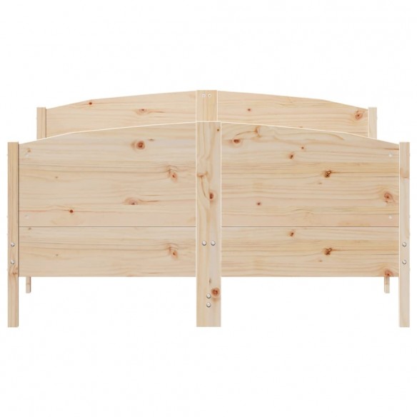 Cadre de lit avec tête de lit 150x200 cm bois de pin massif