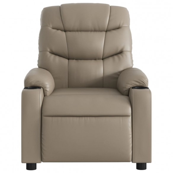 Fauteuil de massage inclinable électrique cappuccino similicuir