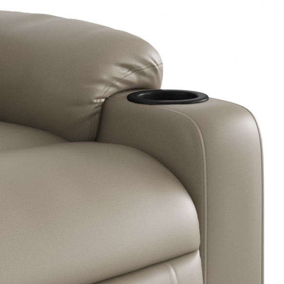 Fauteuil de massage inclinable électrique cappuccino similicuir