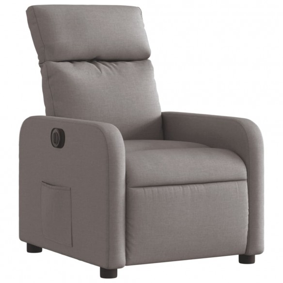 Fauteuil inclinable électrique Taupe Tissu