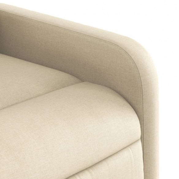 Fauteuil inclinable électrique crème tissu