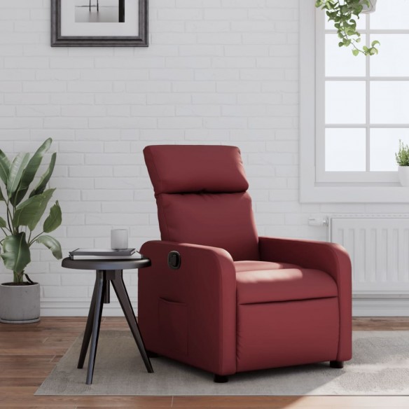 Fauteuil inclinable Rouge bordeaux Similicuir