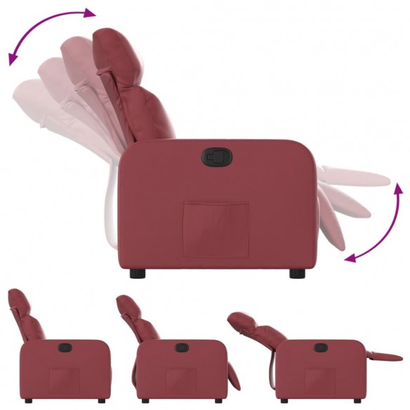 Fauteuil inclinable Rouge bordeaux Similicuir