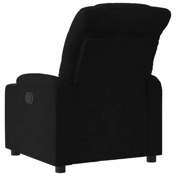 Fauteuil inclinable électrique Noir Tissu