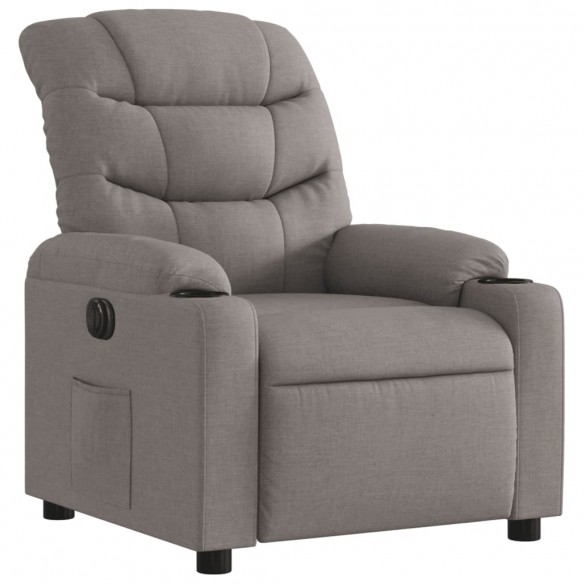 Fauteuil inclinable électrique Taupe Tissu