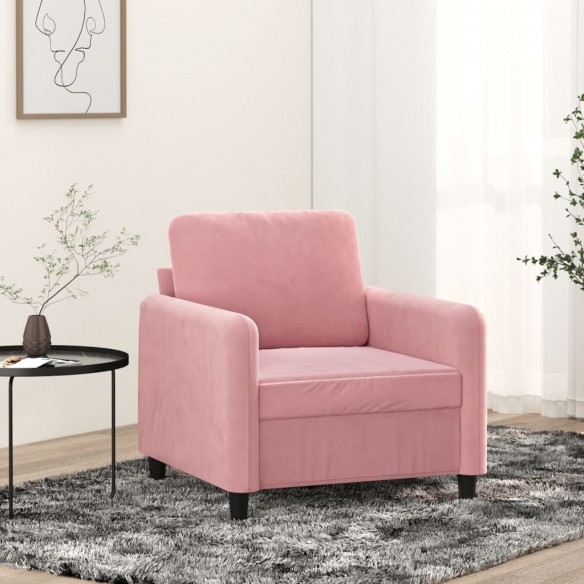 Fauteuil Rose 60 cm Velours