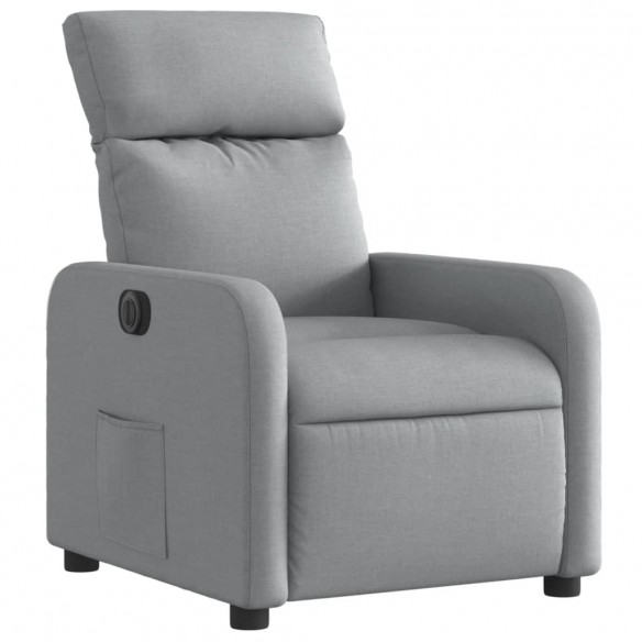 Fauteuil inclinable électrique Gris clair Tissu