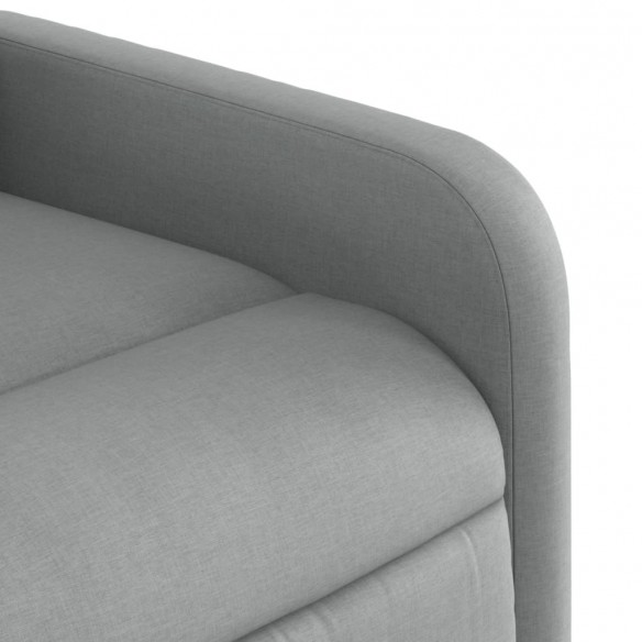 Fauteuil inclinable électrique Gris clair Tissu