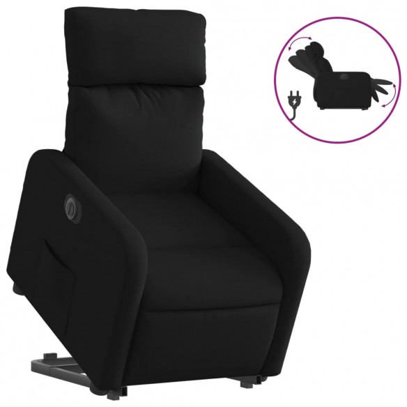 Fauteuil inclinable électrique noir tissu