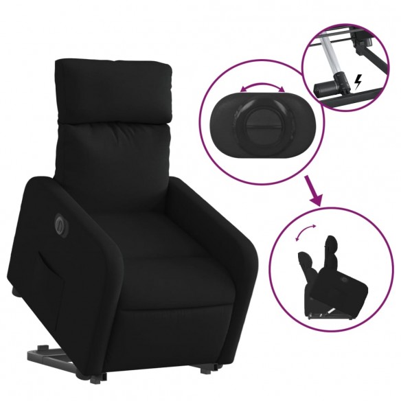 Fauteuil inclinable électrique noir tissu