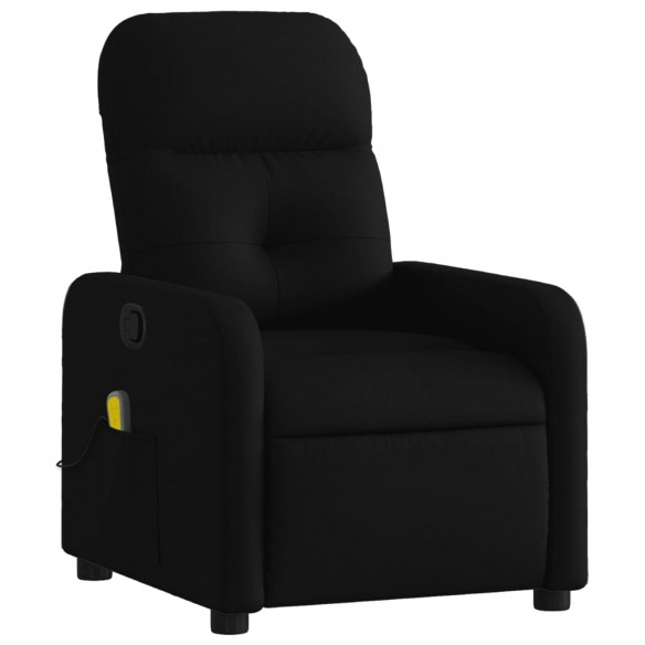 Fauteuil de massage inclinable Noir Tissu