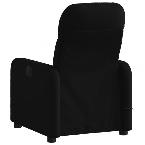 Fauteuil de massage inclinable Noir Tissu