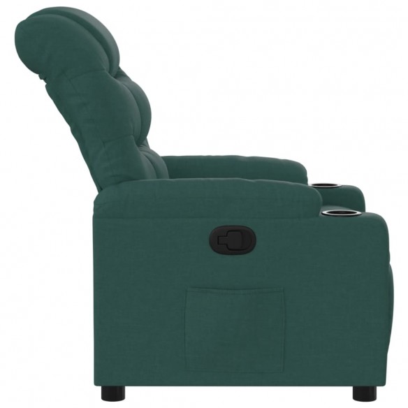 Fauteuil inclinable Vert foncé Tissu