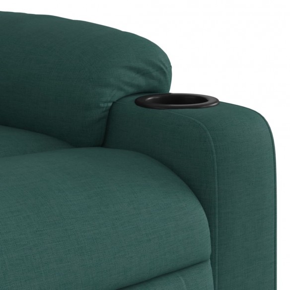 Fauteuil inclinable Vert foncé Tissu