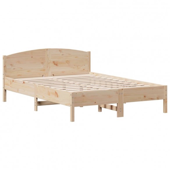 Cadre de lit avec tête de lit 140x200 cm bois de pin massif