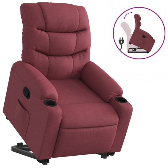 Fauteuil inclinable rouge bordeaux tissu