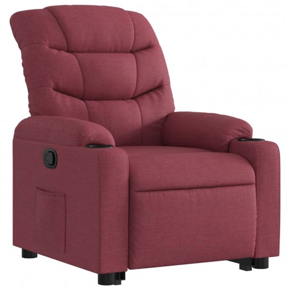 Fauteuil inclinable rouge bordeaux tissu