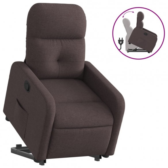 Fauteuil inclinable marron foncé tissu