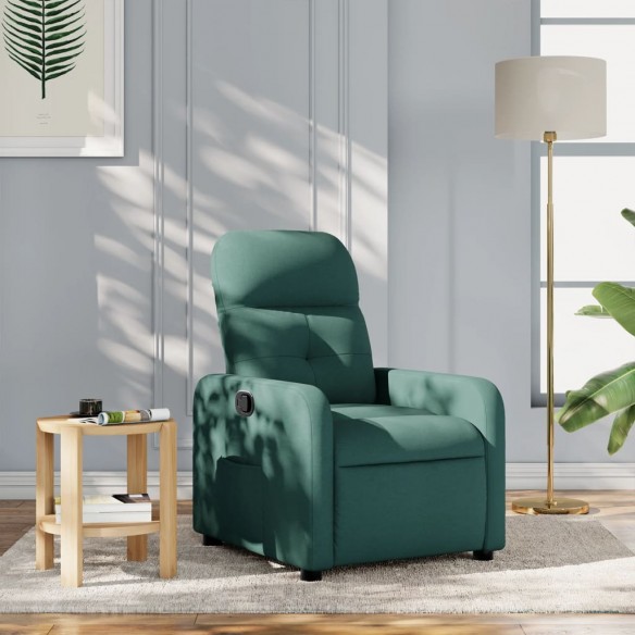 Fauteuil inclinable Vert foncé Tissu