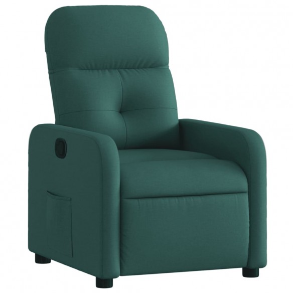 Fauteuil inclinable Vert foncé Tissu