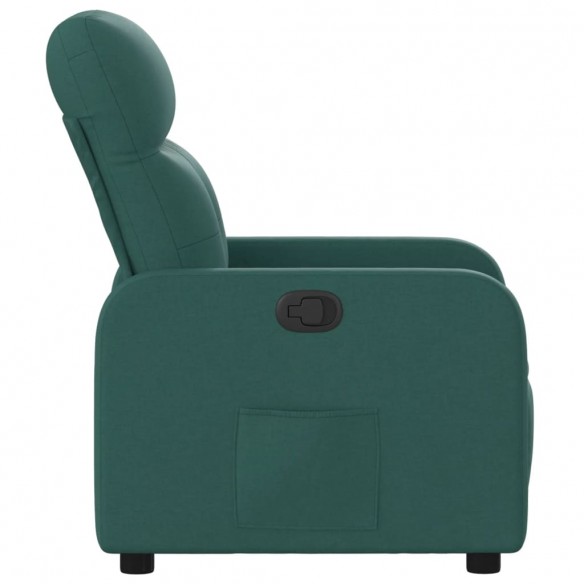 Fauteuil inclinable Vert foncé Tissu