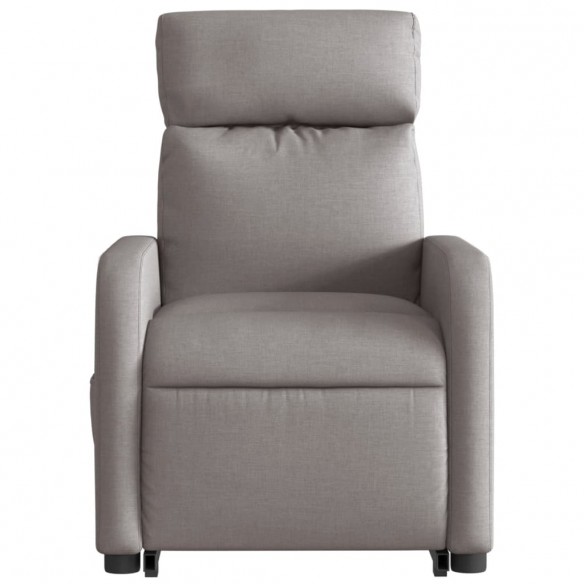 Fauteuil inclinable de massage électrique Taupe Tissu