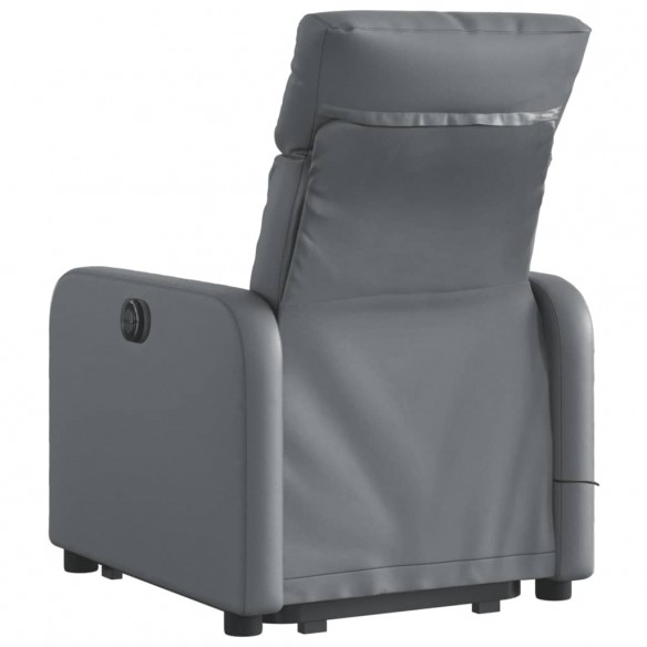 Fauteuil inclinable de massage électrique gris similicuir