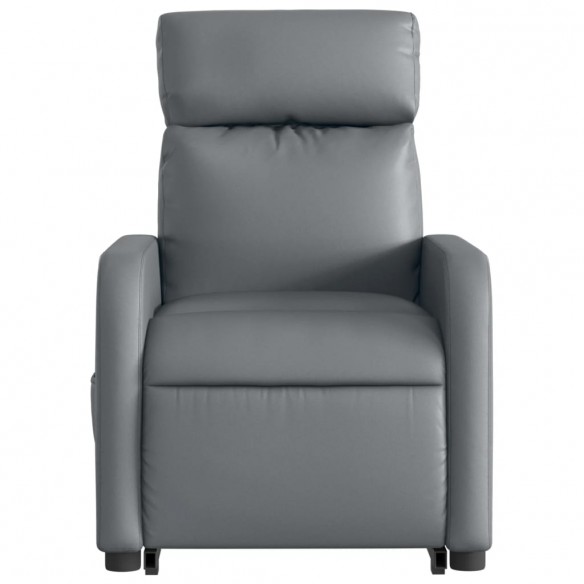 Fauteuil inclinable de massage électrique gris similicuir