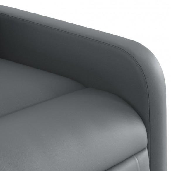 Fauteuil inclinable de massage électrique gris similicuir