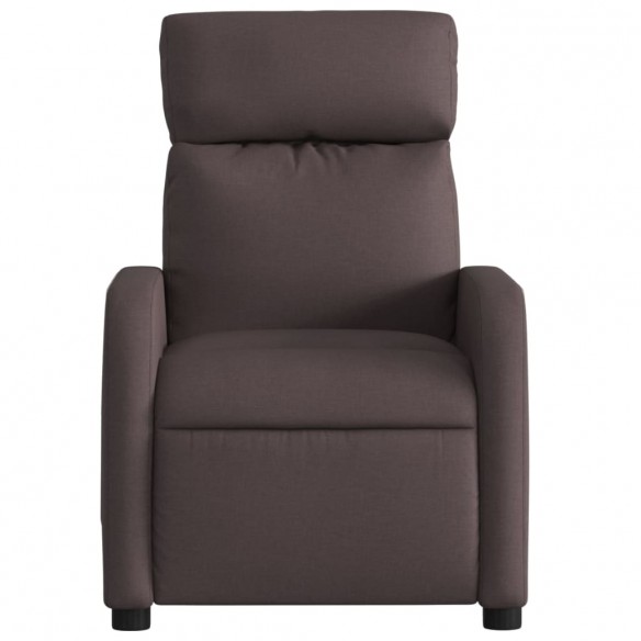 Fauteuil de massage inclinable Marron foncé Tissu