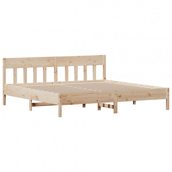 Cadre de lit avec tête de lit 180x200 cm bois de pin massif