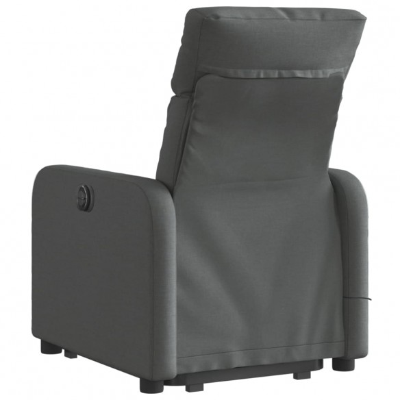 Fauteuil inclinable de massage électrique Gris foncé Tissu