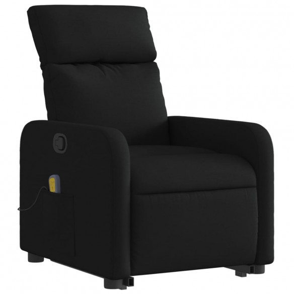 Fauteuil de massage inclinable Noir Tissu