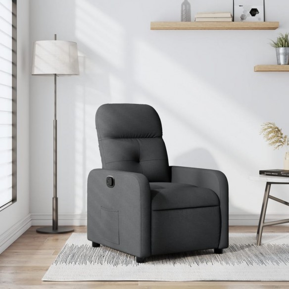 Fauteuil inclinable Gris foncé Tissu