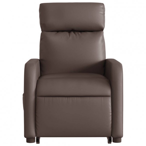 Fauteuil inclinable électrique marron similicuir