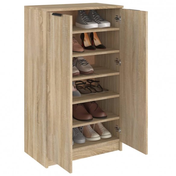 Armoire à chaussures Chêne sonoma 59x35x100cm Bois d'ingénierie