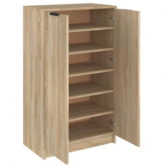 Armoire à chaussures Chêne sonoma 59x35x100cm Bois d'ingénierie