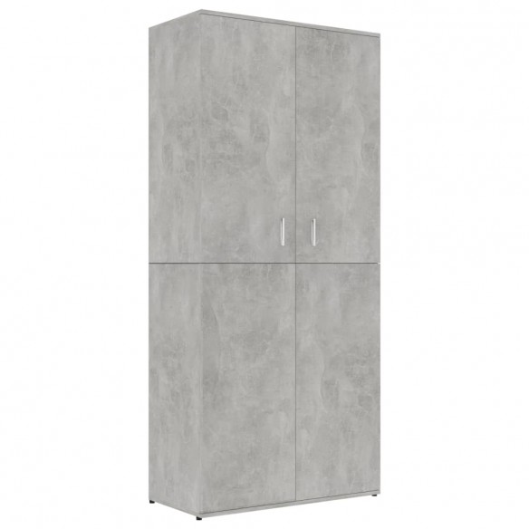 Armoire à chaussures Gris béton 80x39x178 cm Aggloméré