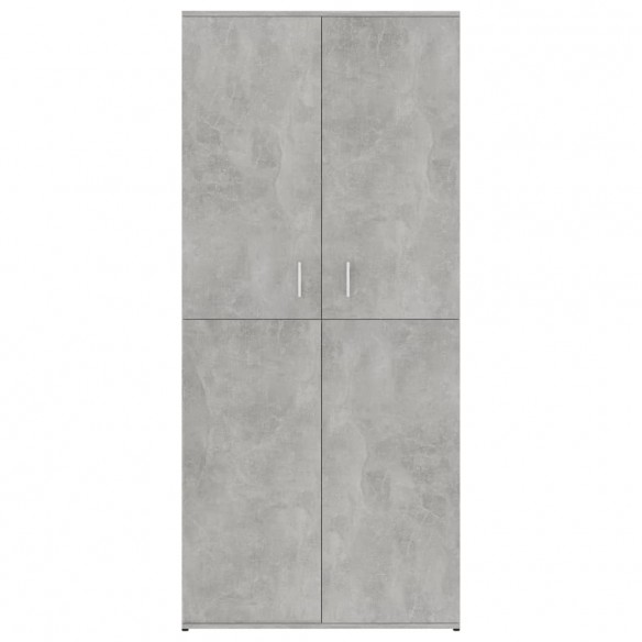 Armoire à chaussures Gris béton 80x39x178 cm Aggloméré