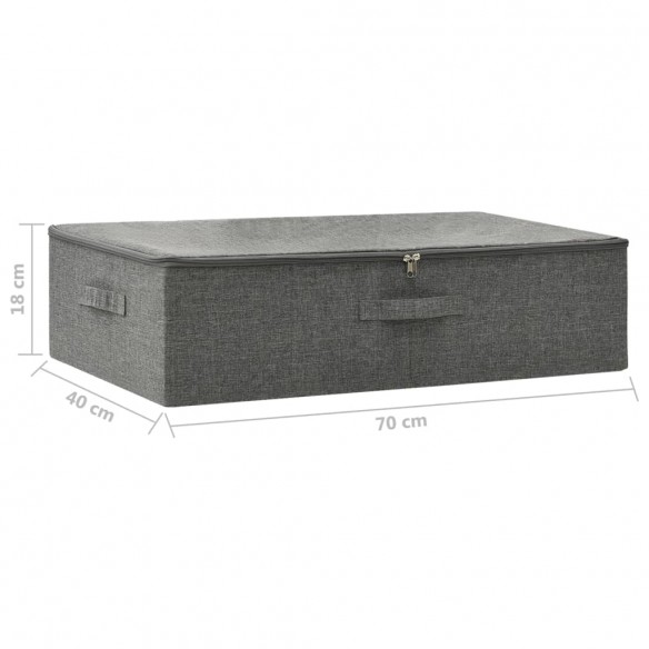 Boîte de rangement Tissu 70x40x18 cm Anthracite