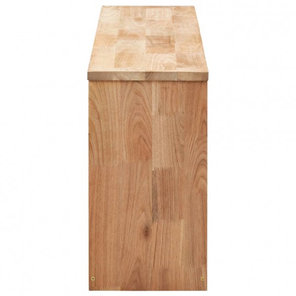 Banc de rangement de chaussures 94x20x38cm Bois massif de noyer