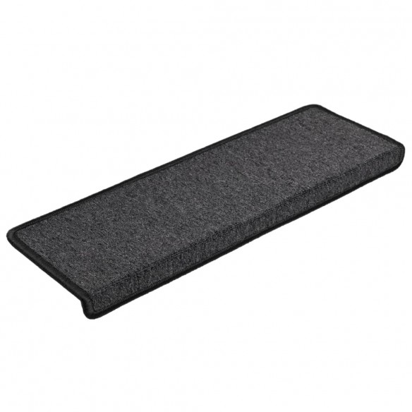 Tapis d'escalier 15 pcs 65x21x4 cm Anthracite